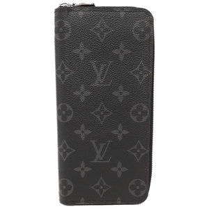 Louis Vuitton Vertical Black Monogram Wallet Eclipse Zippy Long Zip